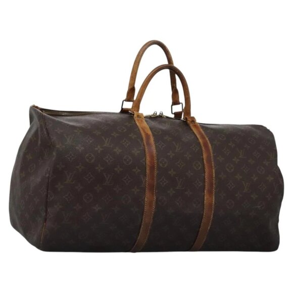 LOUIS VUITTON Monogram Keepall 55 Boston Bag M41424 LV Auth 117006